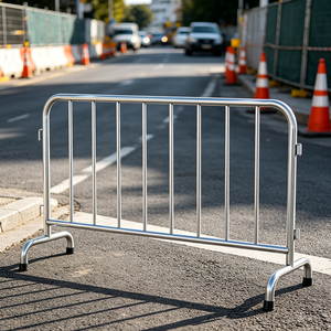 Fabricant chinois de barrières de sécurité portables en métal noir pour événements, clôtures de contrôle des foules, vente en gros - Product Image 1
