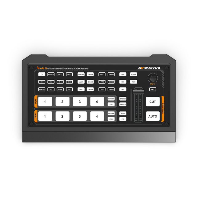 AVMATRIX Shark S4 4-Channel Video Switcher Black Plastic 12-Month Warranty