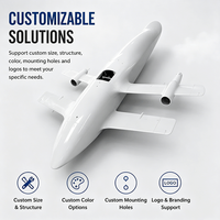 Coque de fuselage d'avion à voilure fixe et d'hélicoptère en PRV (Plastique Renforcé de Fibres) léger et haute résistance, fabriquée sur mesure par un fabricant OEM