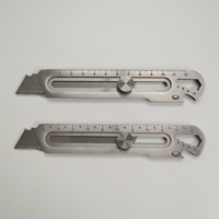 Couteau utilitaire en acier inoxydable argenté couteaux à pression multifonctionnels