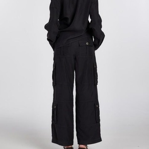 Women's Sets High Waist One Shoulder Asymmetric Button up Top Cargo <b>Pants</b> Design Two Piece Set - Product Image 2