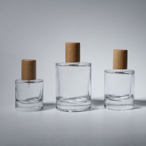 Transparent <b>Empty</b> Glass Perfume <b>Spray</b> <b>Bottle</b> with Cylindrical Cap Cosmetic Packaging Fine Mist 30ml/50ml/100ml - Product Image 6