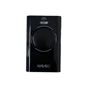Control Remoto de 2 Canales XT4 868 MHz con Código Variable para Abridores de Puertas de Garaje, Marca Faac SLH LR Negro - Product Image 1
