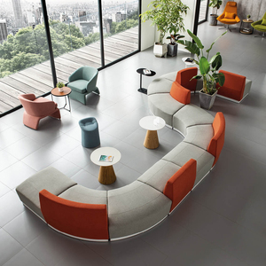 Conjunto de Sofás Modulares Curvos |   Asientos Comerciales Coloridos para Salas VIP de Aeropuertos y Oficinas - Product Image 3