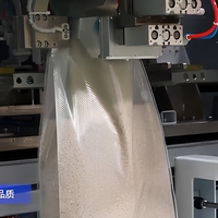 Machine d'emballage automatique de sacs/pochettes de riz 5-25 kg pour sacs tissés et pochettes verticales avec système de remplissage et de couture
