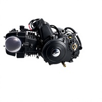 Nouvel ensemble moteur de moto 125cc, cylindre en aluminium noir, marche arrière, 3 vitesses, pour ATV, kart, buggy, tout-terrain
