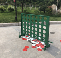 Jeu de société Connect 4 classique de grande taille en bois pour l'intérieur et l'extérieur, quatre en ligne