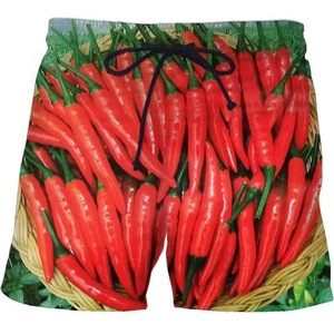 Pantalones cortos con estampado 3D de Bai Cai Chili: pantalones cortos para hombre de secado rápido, transpirables, modernos, versátiles y cómodos - Product Image 2