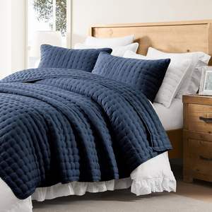 Juego de 3 Piezas de Ropa de Cama Acolchada con Fundas de Almohada, Cubrecama Ligero y Suave, Manta Acolchada, Cubrecama Delgada - Product Image 4