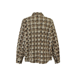 <span class=keywords><strong>เสื้อ</strong></span>เชิ้ตผ้าสักหลาดลายสก็อตแบบดิสเทรส แต่งรอยขาด แต่งขอบด้วยเชือกผูก สำหรับผู้ชาย สไตล์เรโทร วินเทจ สต<span class=keywords><strong>รี</strong></span>ทแวร์ แขนยาว - Product Image 2