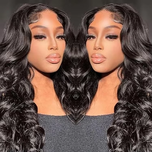 Pelucas delanteras de encaje de cabello humano vietnamita de grado 12A de lujo HD transparente sin pegamento prearrancado desgaste <span class=keywords><strong>huevo</strong></span> hinchable <span class=keywords><strong>pelo</strong></span> crudo rizado - Product Image 4