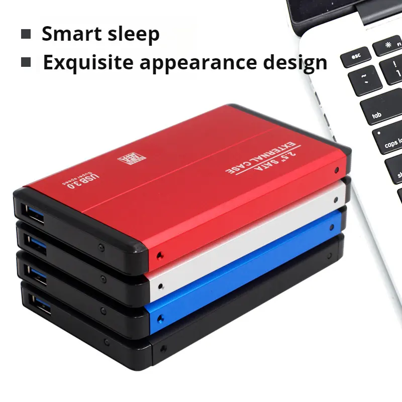 USB 3.0 Aluminum External SSD HDD Enclosure 2.5-Inch SATA Case For Hard Drive Sleek Durable Design