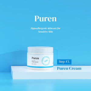 Crème hydratante pour le visage Puren pour les peaux sensibles enceintes avec acide hyaluronique et collagène, barrière d'hydratation 100 heures - Product Image 1