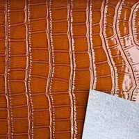 Cuir synthétique à motif crocodile haute brillance en relief en cuir PU pour meubles Football canapé décoratif sacs extensibles