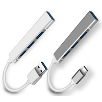 Hub USB C 3.0 2.0 Type C 3.1 Multi 4 ports Adaptateur séparateur OTG Coque métallique pour Samsung Macbook Pro Air PC Ordinateur portable