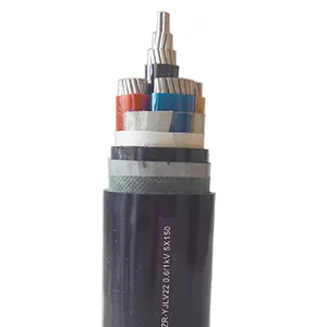 Low Voltage 0.6/1kV Stranded 4 Core 50mm2 Power Cable Copper/Aluminum Conduct PVC/ XLPE Insulated PVC Sheath Cable