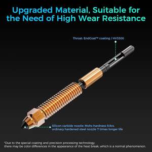 Buse à haut débit en carbure de silicium Creality 0,6 mm pour imprimantes 3D K2/K2 Pro/K2 Plus/Hi Series - Product Image 3