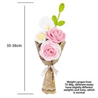 Buket bunga rajutan tangan tanaman dekorasi wol untuk Natal suvenir Hari Valentine-grosir