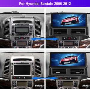 Autoradio Android Podofo 12,3 pouces 8 cœurs 4+64 Go avec <span class=keywords><strong>CarPlay</strong></span>/Android Auto sans fil/GPS/WIFI/RDS/DSP/IPS pour Hyundai Santafe 2006-2012 - Product Image 5