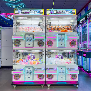 ミニスーパークレーンゲーム 4人プレイ対応 アーケードゲーム 親子で楽しめる コイン式 ぬいぐるみキャッチャー 金属製 英語対応 1年保証 - Product Image 1