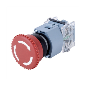 Interruptor de botón pulsador de reinicio tipo hongo rojo, interruptor de control de panel de parada de emergencia para automatización industrial - Product Image 1