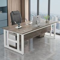 Escritorio Ejecutivo Rectangular de Madera Resistente y Grueso para Estudio y Escritura