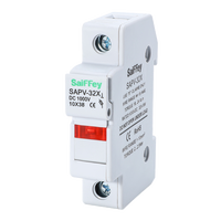 SAIFFEY Fusible PV DC en plastique 1000V 10*38mm Support pour système solaire 32A Certifié OEM IEC Base basse tension Thermique SFPV-32X 1P