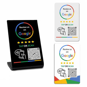 Placa personalizada de reseñas de Google con NFC, letrero acrílico con código QR para reseñar, tarjeta de calificación comercial para salón, cafetería, hotel, tienda - Product Image 1