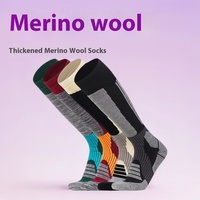 Mingjun Sports d'hiver de plein air Chaussettes en laine mérinos Cross-Border Crew High Hiking and Ski Chaussettes chaudes Épaissie Full Terry Material