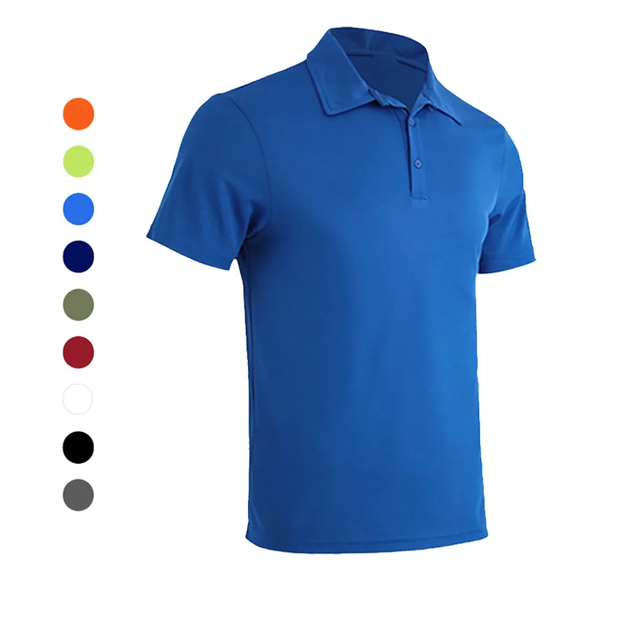 Heren Kleding Blank Wit T-Shirt Op Maat Bedrukte Poloshirts Eu Maat Unisex Snel Droog Blauw