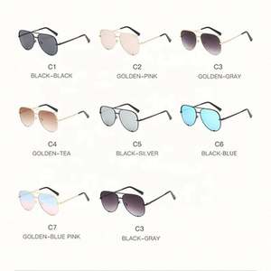 Lunettes de soleil ovales dégradées UV400 en alliage, style rétro vintage, personnalisables avec logo, pour hommes et femmes, collection 2021, vente chaude - Product Image 6