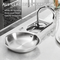 Ensemble de casseroles en acier inoxydable OEM SS410, poêle à frire antiadhésive avec couvercle en verre pour la cuisine à domicile, cuisson quotidienne
