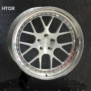 Cerchi in Lega Forgiati HTOR 20x8.5 21x8.5 Pollici 5x114.3 a Due Pezzi, Cerchioni Auto a Profilo Ribassato, <span class=keywords><strong>Argento</strong></span> Spazzolato per MK4 RX7 350Z G37 IS250 Q60 Genesis - Product Image 3