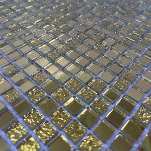 Mosaïque en verre miroir MOSAIC, couleur dorée, moderne, 4 mm, écologique, carreaux muraux intérieurs carrés avec garantie de 5 ans pour les projets - Product Image 5