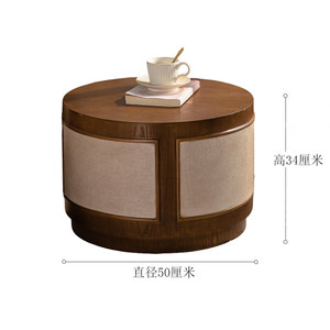 Tavolino <span class=keywords><strong>da</strong></span> Caffè Rotondo in Legno <span class=keywords><strong>Vintage</strong></span> Durevole per Interni, Adatto per Casa di Campagna, Villa, Patio, Giardino e Balcone - Product Image 3