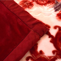 Couverture en vison royal de style américain King Size Couverture Raschel super douce pour l'hiver Motif solide Portable pour lits Prix compétitif