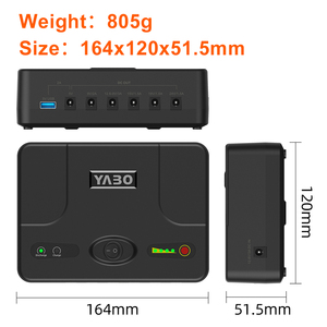 YABO Continuous Power Mini UPS 5V <strong>9V</strong> 12V 24V <strong>DC</strong> Output Lithium-Ion <strong>Battery</strong> Pack 18650 3S4P - Product Image 2