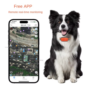 4G Không Thấm Nước Phản Quang Con Chó Cổ Áo GPS Lbs Điều Khiển Từ Xa GPS Định Vị Cho Android PC Cho Cừu Chăn thả Chó Mèo IP67 - Product Image 1