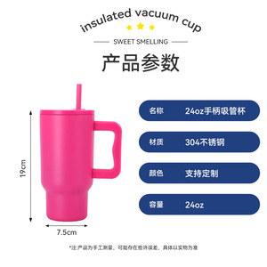 Stainless Steel <b>Insulated</b> Tumbler 24oz With Handle For Travel Outdoor Sports Cold Storage <b>Mug</b> - Product Image 4