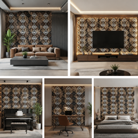 Panneau acoustique en fibre de polyester de 17 mm, panneau de décoration murale et de plafond absorbant le son, résistant à l'humidité, réduction du bruit, panneau en feutre