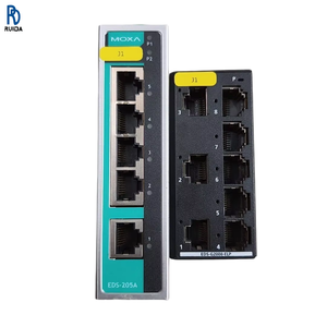 Conmutador Ethernet Industrial EDS-205A de 5 Puertos, Conmutador de Red Industrial Fast Ethernet, Montable en Riel DIN, Conmutador de Red Robusto para - Product Image 1