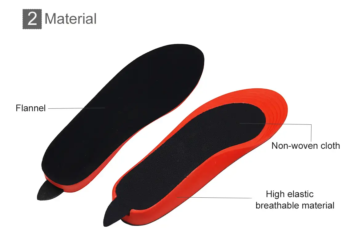 बुद्धिमान नियंत्रण गरम Insoles रिचार्जेबल बैटरी शक्ति प्रदर्शन कार्बन फाइबर जूता एकमात्र यूएसबी जुड़े Insoles