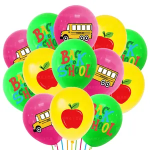 Back To School Theme Season Ceremony Graduate Decoration Banner Balloon Cake Topper Party Supplies Set