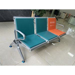 เก้าอี้นั่งรอรุ่น Prosperous Seat WZ3006 สีส้มน้ำเงินพีคโค พร้อมราวจับ สำหรับโรงพยาบาล สวนสาธารณะ โรงเรียน - Product Image 3