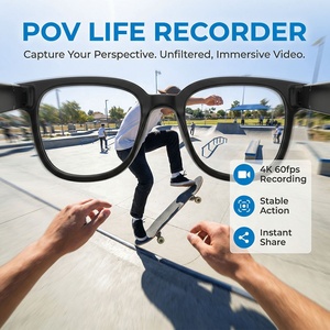 แว่นตาอัจฉริยะไฮเทค 800MP พร้อมเคสชาร์จแบบย้อนกลับ ระบบจดจำภาพ แปลภาษา ควบคุมด้วยเสียง เล่นเพลง - Product Image 4