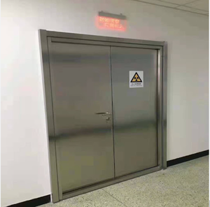 Isolation phonique modulaire de porte de cleanroom de double porte en acier standard d'ouverture pour le fabricant d'hôpital - Product Image 2