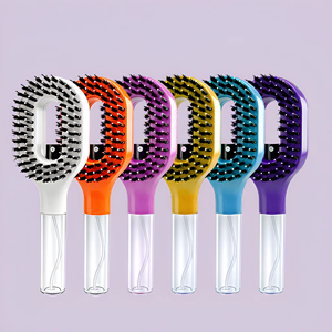 Portable Spray Detangling Comb – 2-in-1 Hair <b>Brush</b> with Built-in Mister, Frizz Control & Smoothing Care - Product Image 4