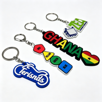 Individueller 2D PVC Schlüsselanhänger Weicher Gummi Geschäftslogo-Anhänger für Werbegeschenke