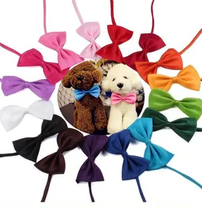 Gravata borboleta ajustável para cães e gatos, gravata borboleta para filhotes de cachorro e gatinhos em cores sortidas