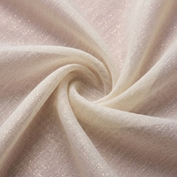 Voilage en mélange coton et lin, texture douce et ondulée, filtrant la lumière, pour la maison et l'hôtel